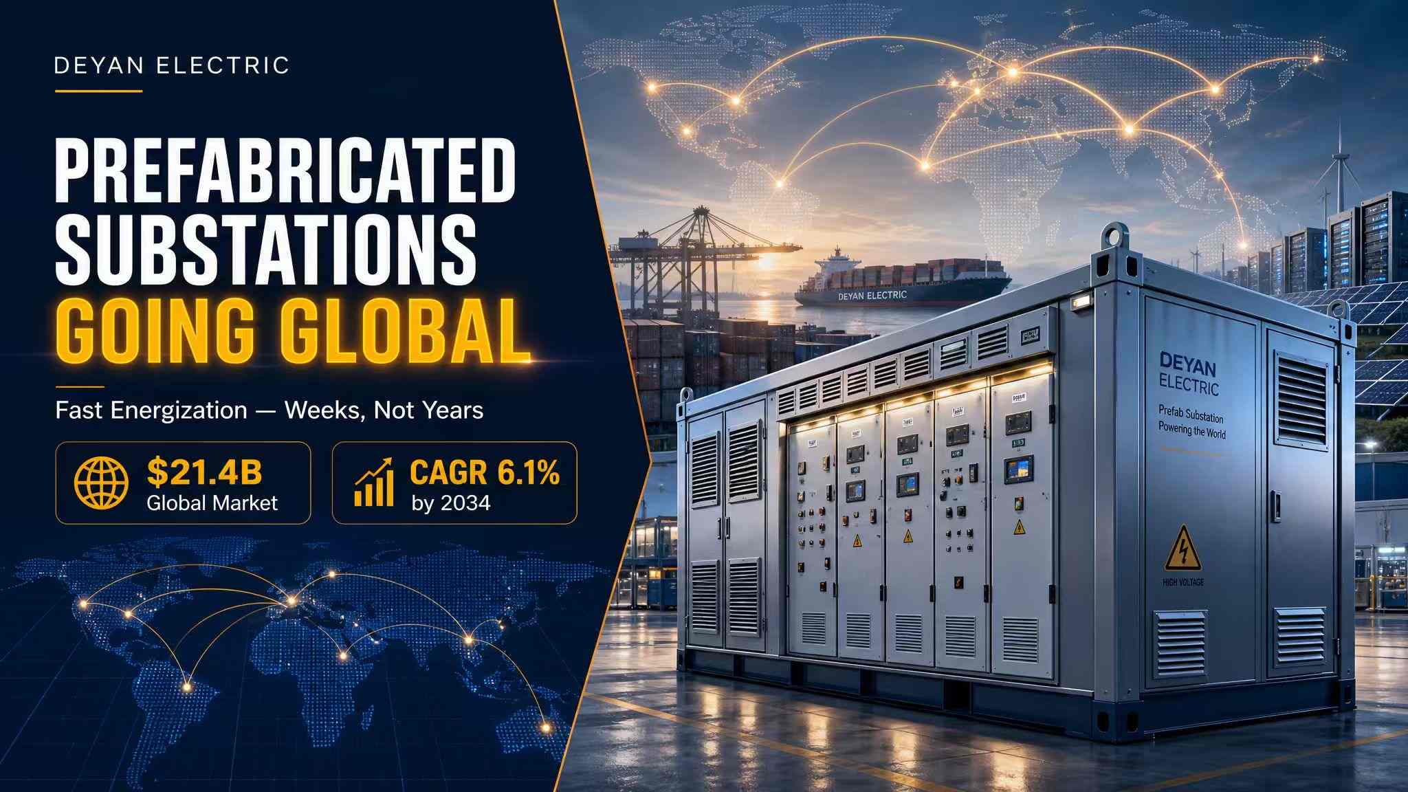 Các trạm biến áp đúc sẵn vươn ra toàn cầu: Tại sao các nhà thầu EPC và trung tâm dữ liệu AI ở nước ngoài đang đua nhau đặt hàng